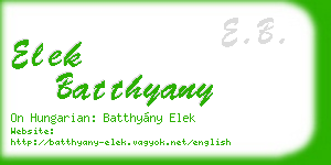elek batthyany business card